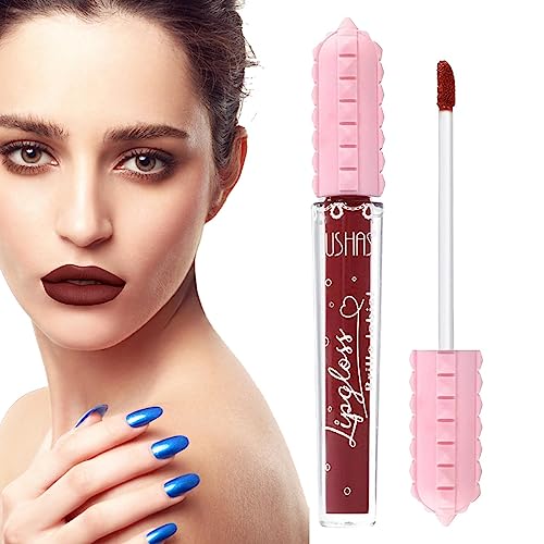 Flüssiger Lippenstift | Lippenstift-Make-up | Roter Lippenstift, wischfest, leichte, nicht klebrige, feuchtigkeitsspendende Lippentönung für Damen und Mädchen, Lippen-Make-up Decorhome von Decorhome