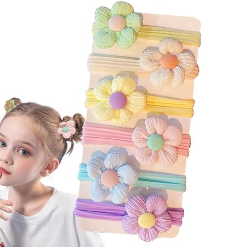 Haargummis für kleine Mädchen – Haarbänder für kleine Mädchen, Baby-Haargummis mit 4 Styling-Werkzeugen, niedliche Haargummis für Babys, nahtlose Haarbänder für Mädchen, Haarschmuck für Kleinkinder von Decorhome