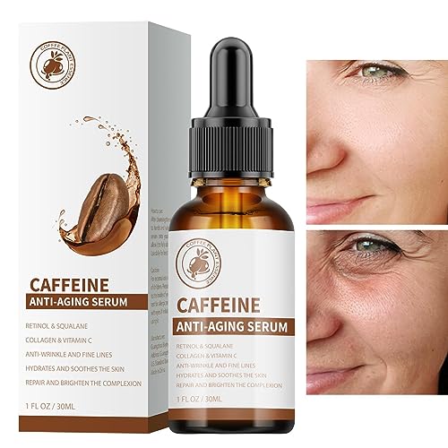 Koffein-Gesichtsseren - 1 fl oz Faltenreparaturessenz | Anti-Age-Essenz, hautstraffende Essenz, Face-Lifting-Seren – Hautpflegeprodukte für Frauen mit nährenden, koffeinfestigenden und Decorhome von Decorhome