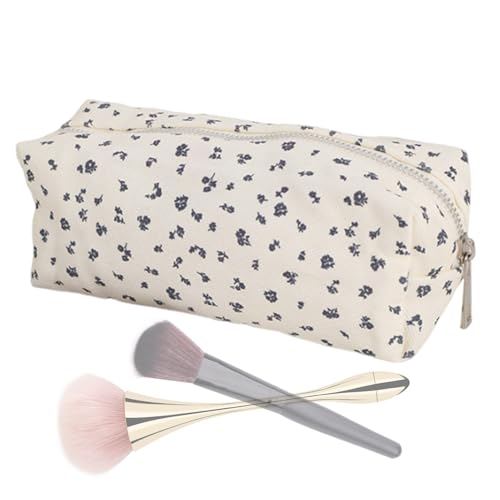 Kosmetiktasche – Make-up-Pinseltasche, Kosmetik-Aufbewahrungstasche für einfache Organisation, stilvolle Reisetasche, Make-up-Organizer, Canvas-Kulturbeutel für Damen und Mädchen, kleine von Decorhome