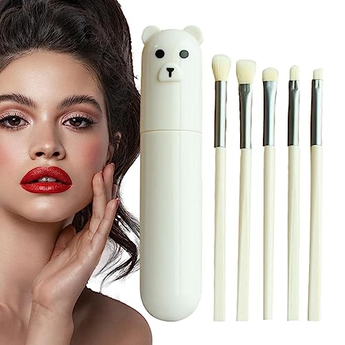 Make-up-Pinsel Auge - 5 Stück Augen-Make-up-Pinsel - Make-up-Pinsel mit synthetischen Haaren, weiches Make-up-Pinsel-Set für Lidschatten, Verblenden, Eyeliner Decorhome von Decorhome