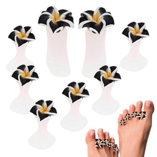 Zehentrenner – 8 Stück weiche wiederverwendbare Silikon-Zehentrenner für perfekt polierte Nägel | bequeme Zehenteiler für Nagelkunst | Geschenk für Frauen Mutter | Pediküre von Decorhome