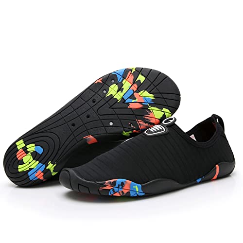 Decorie Wasserschuhe Herren Damen Badeschuhe Schnell Trocken Strandschuhe Schwimmschuhe Atmungsaktiv rutschfest Aquaschuhe Surfschuhe Barfußschuhe für Beach Pool Meer,Gr.36-37,A2 von Decorie