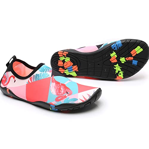 Decorie Wasserschuhe Herren Damen Badeschuhe Schnell Trocken Strandschuhe Schwimmschuhe Atmungsaktiv rutschfest Aquaschuhe Surfschuhe Barfußschuhe für Beach Pool Meer,Gr.38-39,A3 von Decorie