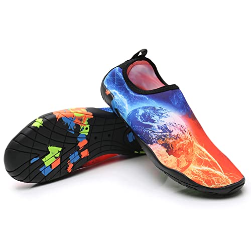 Decorie Wasserschuhe Herren Damen Badeschuhe Schnell Trocken Strandschuhe Schwimmschuhe Atmungsaktiv rutschfest Aquaschuhe Surfschuhe Barfußschuhe für Beach Pool Meer,Gr.38-39,A6 von Decorie