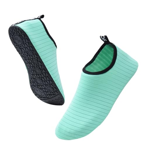 Decorie Wasserschuhe Herren Damen Schwimmschuhe Strandschuhe Aquaschuhe Schnell Trocknend Unisex Surfschuhe Badeschuhe Gr.42-43,Grün-B von Decorie