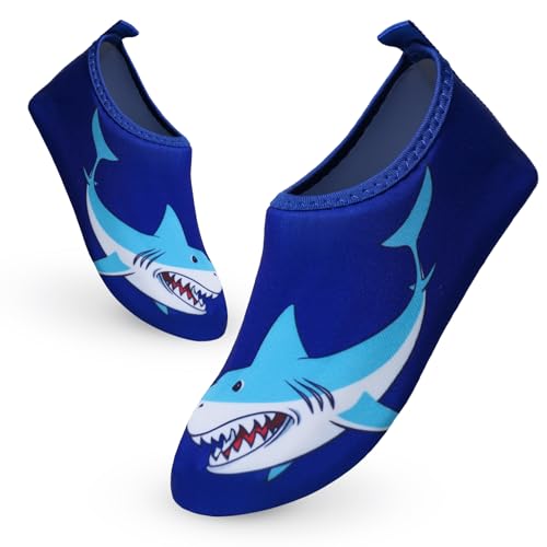 Decorie Wasserschuhe Kinder Badeschuhe Mädchen Jungen rutschfeste Schwimmschuhe Kinder Aquaschuhe Schnell Trocknend Strandschuhe Kinder Barfußschuhe für Beach Pool,26-27 EU,C9 von Decorie