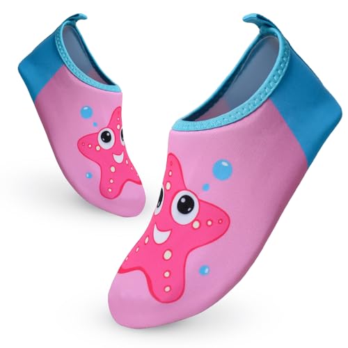 Decorie Wasserschuhe Kinder Badeschuhe Mädchen Jungen rutschfeste Schwimmschuhe Kinder Aquaschuhe Schnell Trocknend Strandschuhe Kinder Barfußschuhe für Beach Pool,28-29 EU,C6 von Decorie