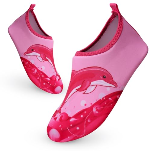 Decorie Wasserschuhe Kinder Badeschuhe Mädchen Jungen rutschfeste Schwimmschuhe Kinder Aquaschuhe Schnell Trocknend Strandschuhe Kinder Barfußschuhe für Beach Pool,30-31 EU,C7 von Decorie