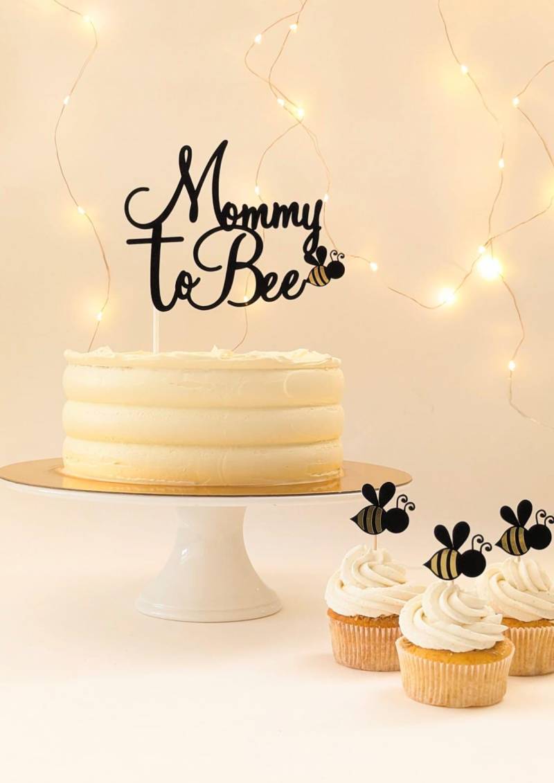 Charmantes "Mommy To Bee' Cake Topper-Set Für Babyshower - Bienen-Thema von Decozee