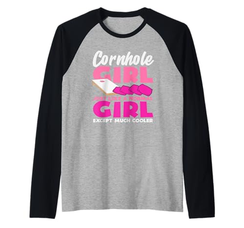 Cornhole Lover Girl wie ein normales Mädchen cooler Raglan Cornhole Lover Girl wie ein normales Mädchen cooler Raglan von Dedicated Cornhole Players and Backyard Game Gifts