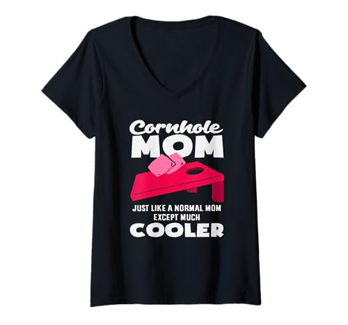 Damen Cornhole Cooler für Mama, Spaß für Cornhole Lover T-Shirt mit V-Ausschnitt Damen Cornhole Cooler für Mama, Spaß für Cornhole Lover T-Shirt mit V-Ausschnitt von Dedicated Cornhole Players and Backyard Game Gifts