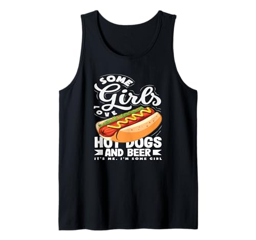 Manche Mädchen lieben Hotdog- und Bierliebhaber Tank Top Manche Mädchen lieben Hotdog- und Bierliebhaber Tank Top von Dedicated Fans Hot Dogs and Street Food Gifts
