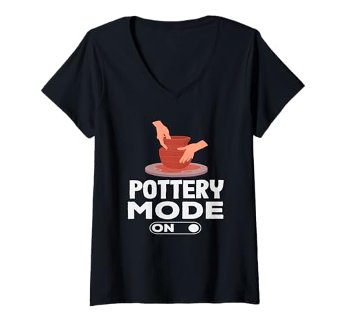 Damen Töpfermodus Über die Leidenschaft von Töpferliebhabern T-Shirt mit V-Ausschnitt Damen Töpfermodus Über die Leidenschaft von Töpferliebhabern T-Shirt mit V-Ausschnitt von Dedicated Fans of Pottery and Ceramic Crafting