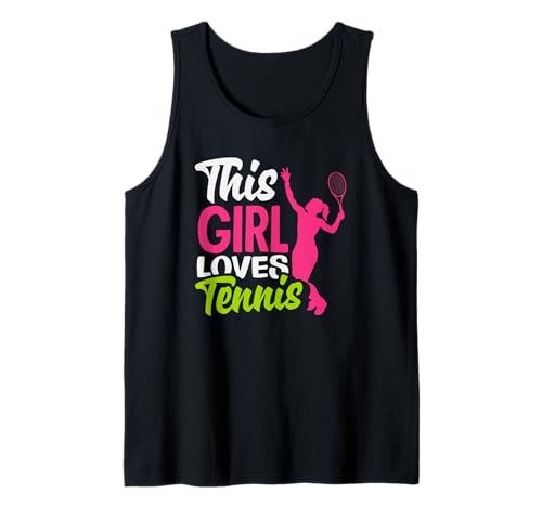 Dieses Mädchen liebt Tennisspieler leidenschaftlichen Sport Tank Top von Dedicated Fans of Tennis Matches and Racket Sports