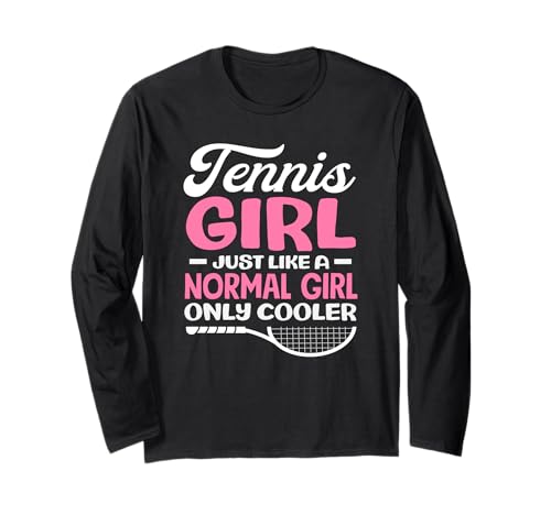 Tennis-Mädchen wie Normale Tennisspielerin Langarmshirt von Dedicated Fans of Tennis Matches and Racket Sports