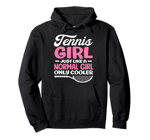 Tennis-Mädchen wie Normale Tennisspielerin Pullover Hoodie von Dedicated Fans of Tennis Matches and Racket Sports