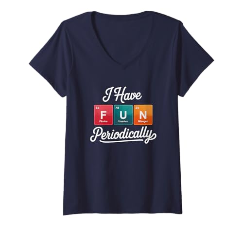 Damen Funny I Have Fun Periodical Physics Crew Teacher Think T-Shirt mit V-Ausschnitt Damen Funny I Have Fun Periodical Physics Crew Teacher Think T-Shirt mit V-Ausschnitt von Dedicated Inspire Geek I Teach Graduate Squad Trip