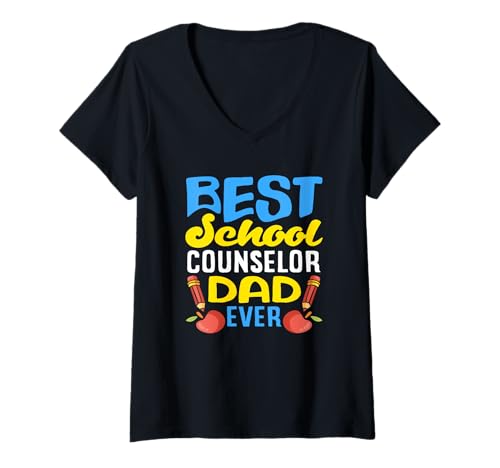 Damen Anerkennung für den besten Schulberater, Vater Aller Zeiten T-Shirt mit V-Ausschnitt von Dedicated School Counselors and Student Support
