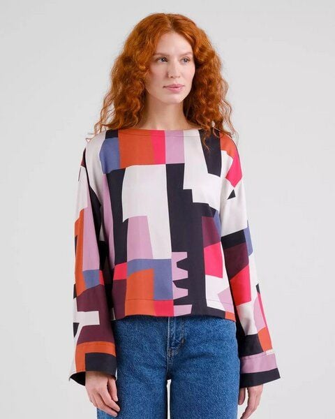 DEDICATED Bluse Udda Abstract Chaos - Multicolor von Dedicated