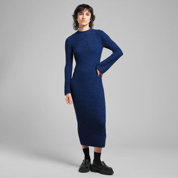 DEDICATED Damen Strickkleid Vamlingbo - Blue/Black DEDICATED Damen Strickkleid Vamlingbo - Blue/Black von Dedicated