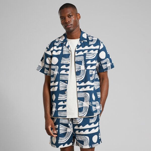 DEDICATED Kurzarm Hemd Marstrand - Seagulls von Dedicated