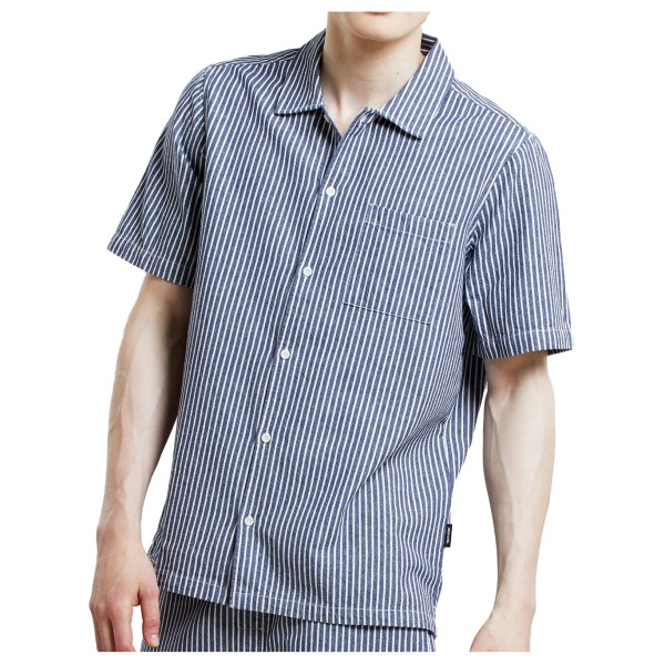 DEDICATED - Shirt Brantevik Work Stripe - Hemd Gr XXL grau von Dedicated