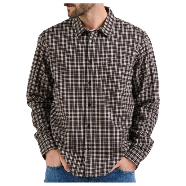 DEDICATED - Shirt Rute Flannel Check - Hemd Gr S grau von Dedicated