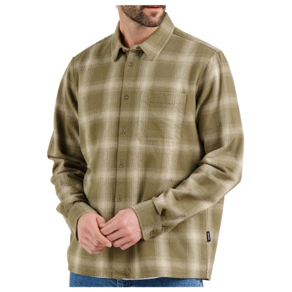 DEDICATED - Shirt Rute Flannel Shadow Check - Hemd Gr S beige von Dedicated