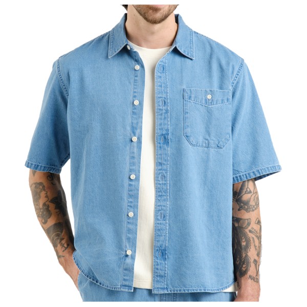 DEDICATED - Shirt Skalhamn Denim - Hemd Gr XXL blau von Dedicated
