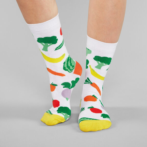 DEDICATED Sigtuna Socken Vegetables - White von Dedicated