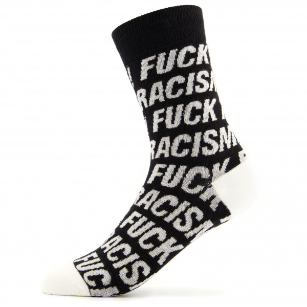 DEDICATED - Socks Sigtuna Fuck Racism Pattern - Multifunktionssocken Gr 41-45 schwarz/grau von Dedicated