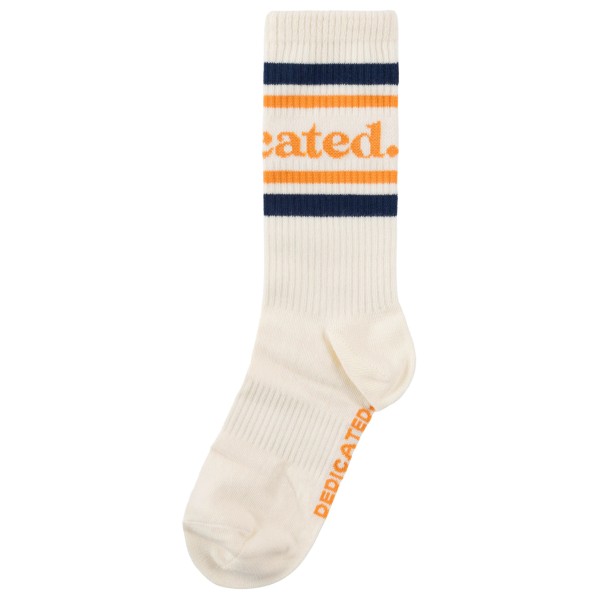 DEDICATED - Sport Socks Ullevi Logo - Multifunktionssocken Gr 41-45 beige/weiß von Dedicated