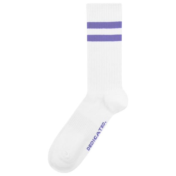 DEDICATED - Sport Socks Ullevi Stripes - Multifunktionssocken Gr 41-45 weiß von Dedicated