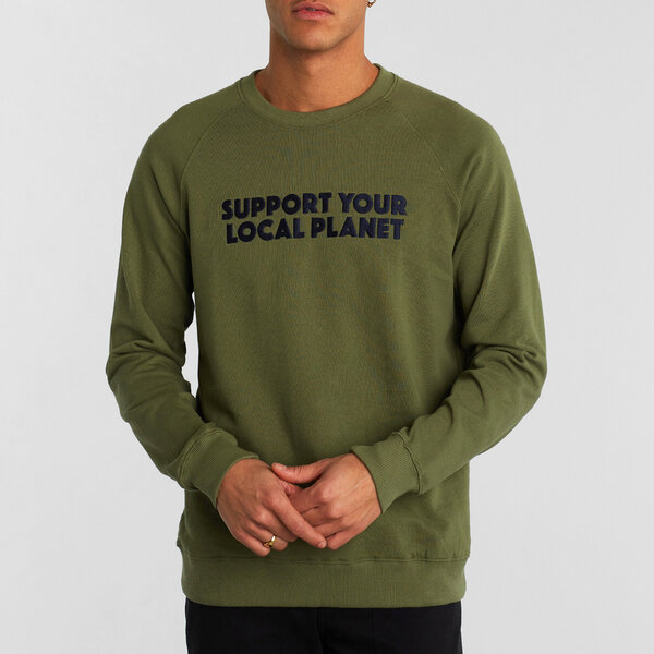 DEDICATED Sweatshirt Bold Support - Leaf Green von Dedicated