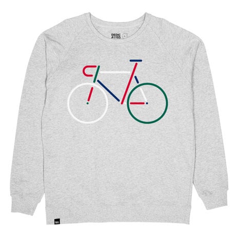 DEDICATED Sweatshirt Malmoe Color Bike Embroidery grey von Dedicated