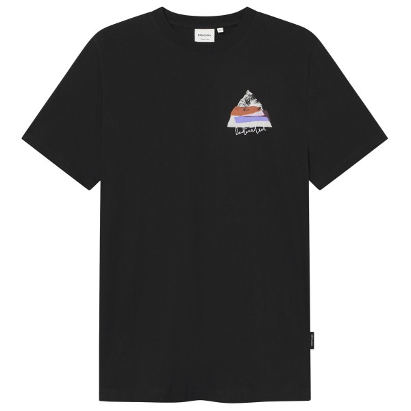 DEDICATED - T-Shirt Stockholm Cut Out Mountain - T-Shirt Gr XXL schwarz von Dedicated