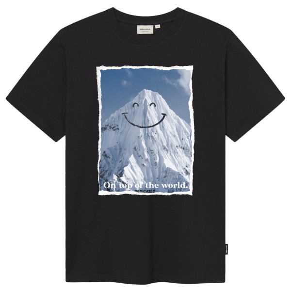 DEDICATED - T-Shirt Stockholm Happy Mountain - T-Shirt Gr XXL schwarz von Dedicated