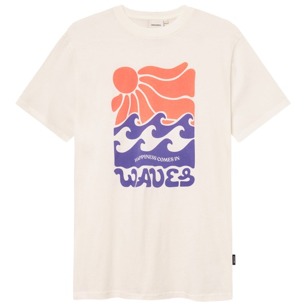 DEDICATED - T-Shirt Stockholm Happy Waves - T-Shirt Gr XXL weiß von Dedicated