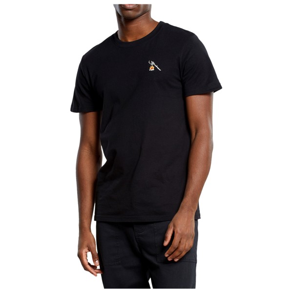 DEDICATED - T-Shirt Stockholm Hot Coffee Emb - T-Shirt Gr XXL schwarz von Dedicated