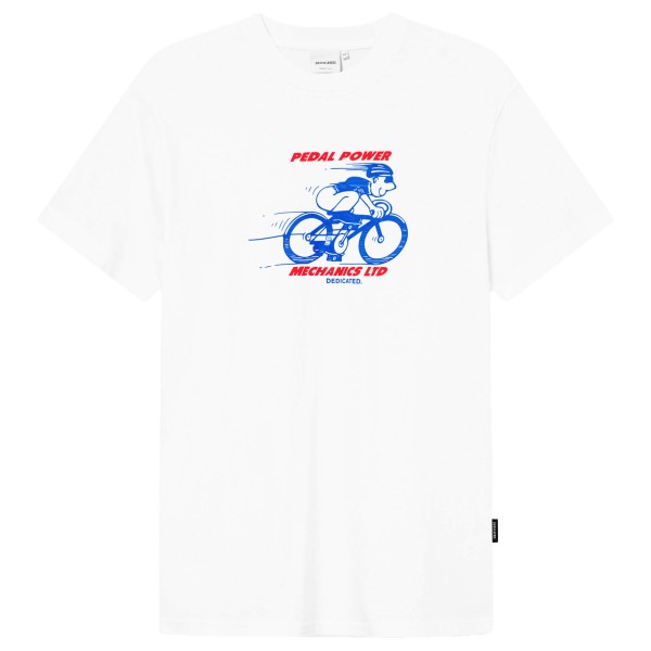 DEDICATED - T-Shirt Stockholm Pedal Power - T-Shirt Gr XL weiß von Dedicated