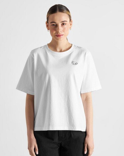 DEDICATED T-Shirt Vadstena Cat Pose - White von Dedicated