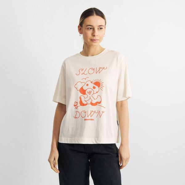 DEDICATED T-Shirt Vadstena Slow Down - Off White von Dedicated