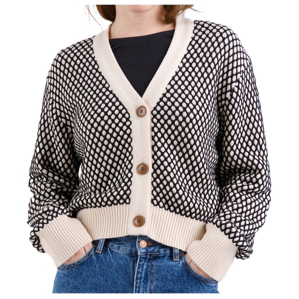 DEDICATED - Women's Cardigan Kanan Bubble Knit - Cardigan Gr XL grau von Dedicated