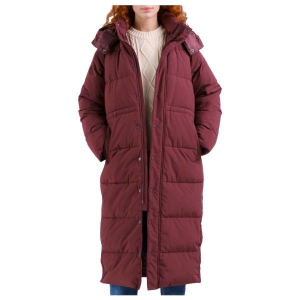 DEDICATED - Women's Long Puffer Jacket Karmas - Mantel Gr L rot von Dedicated