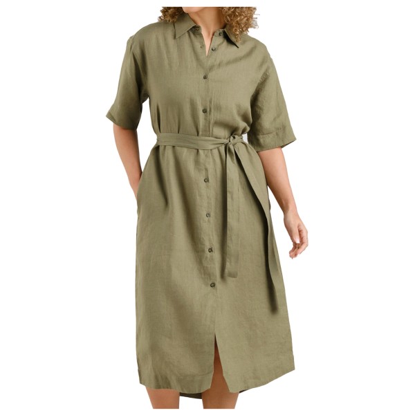 DEDICATED - Women's Shirt Dress Ripa Linen - Kleid Gr M oliv von Dedicated