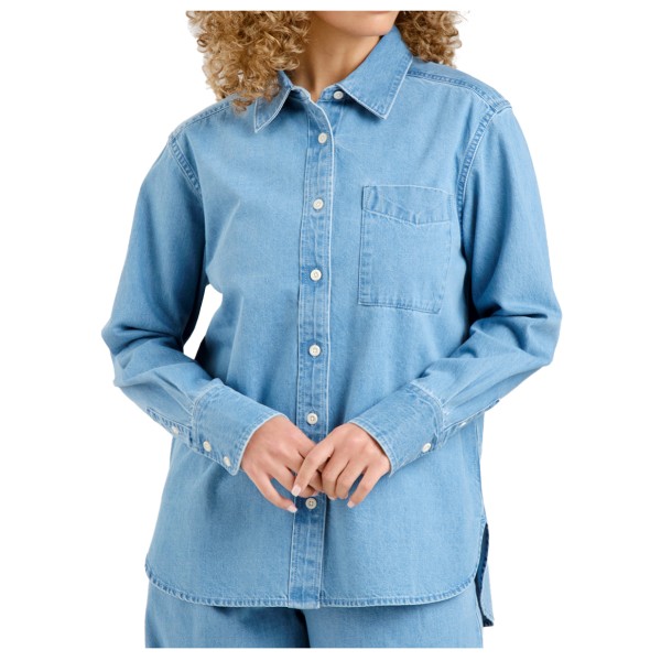 DEDICATED - Women's Shirt Hult Denim - Hemd Gr S blau von Dedicated