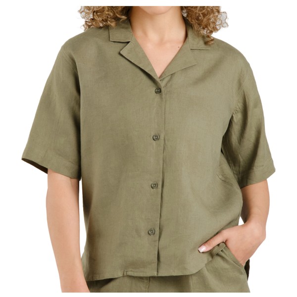 DEDICATED - Women's Shirt Torup Linen - Bluse Gr S oliv von Dedicated