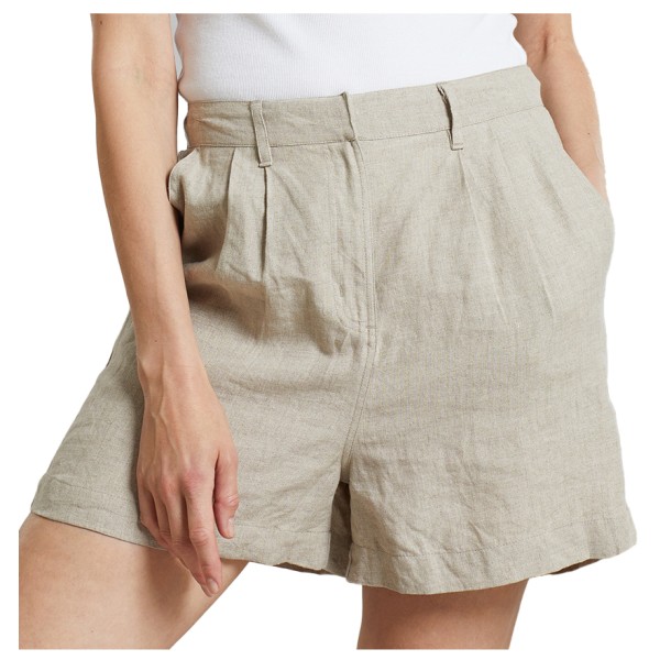 DEDICATED - Women's Shorts Djupvik Linen - Shorts Gr L;M;S;XL;XS beige;schwarz von Dedicated