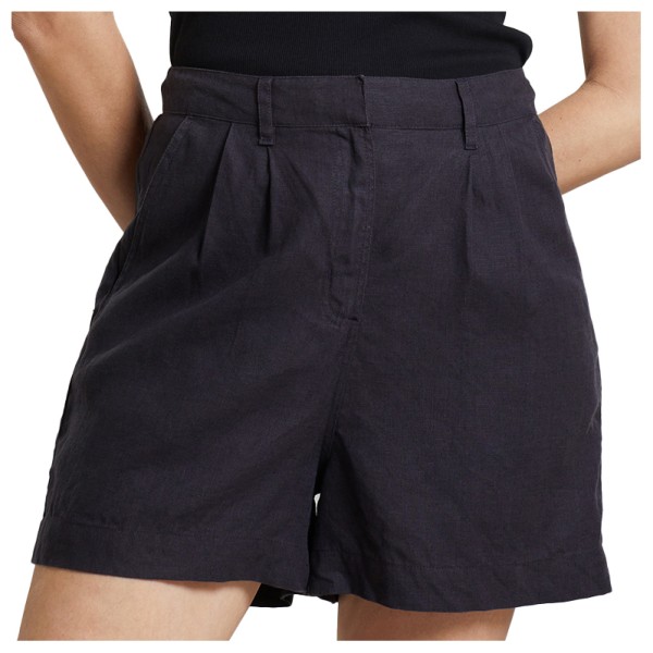 DEDICATED - Women's Shorts Djupvik Linen - Shorts Gr L schwarz von Dedicated